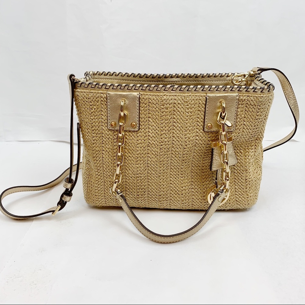 Michael Kors straw purse